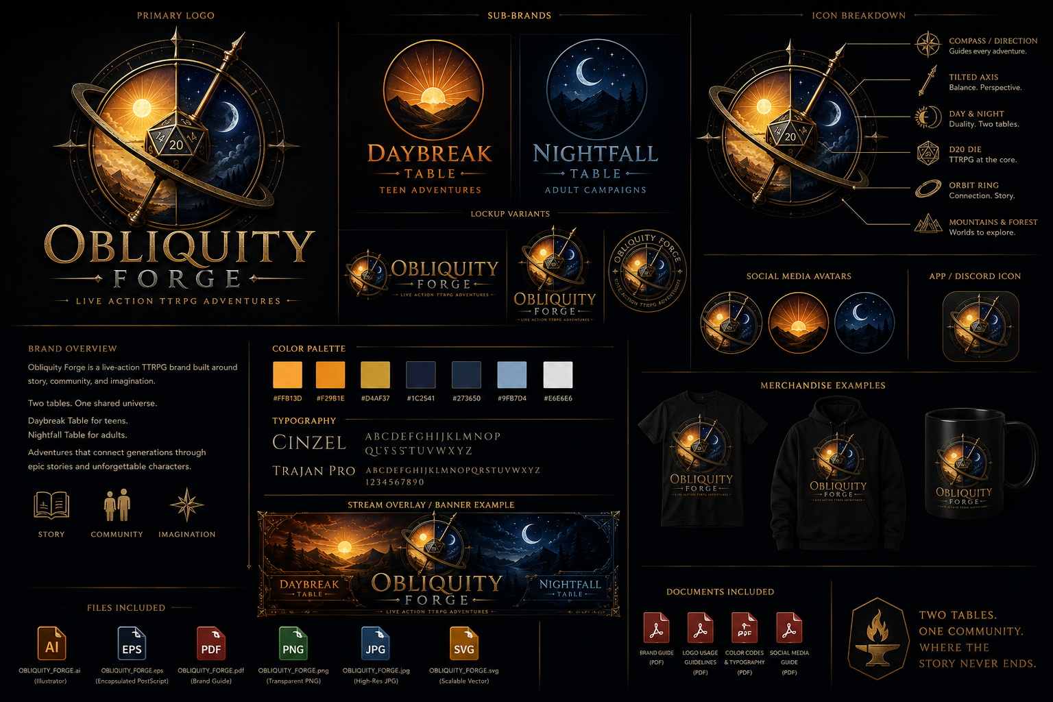 Obliquity Forge branded fantasy artwork